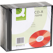 Q-CONNECT CD-R GRABABLE 700MB 52X SLIM 10-PACK KF00419